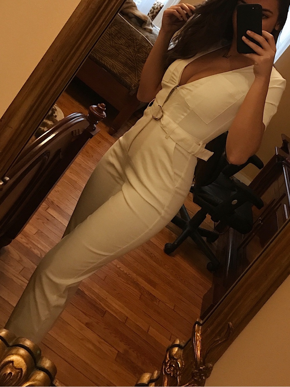 Tiger Mist White Women's Jumpsuit